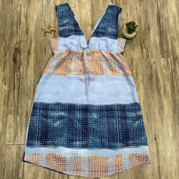 Volcom Dresses & Skirts - Volcom Blue & Orange Tank Dress